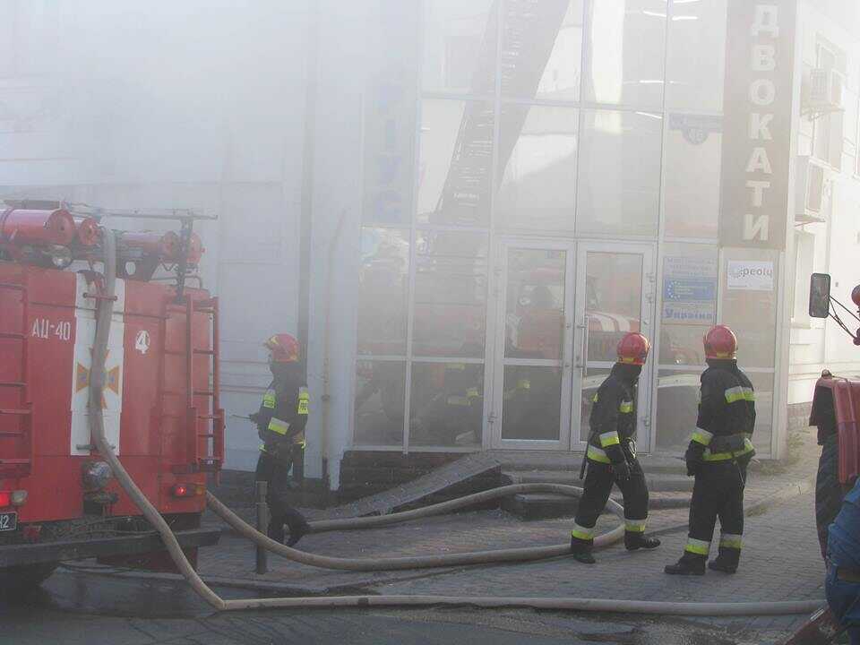 Пожежа у самому центрі Вінниці