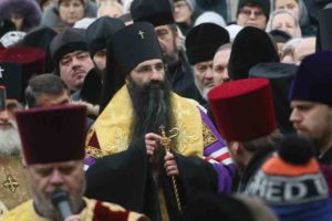 Як у Вінниці зустрічали новопризначеного архієпископа МП Варсонофія і молились за Патріарха Кіріла (відео)