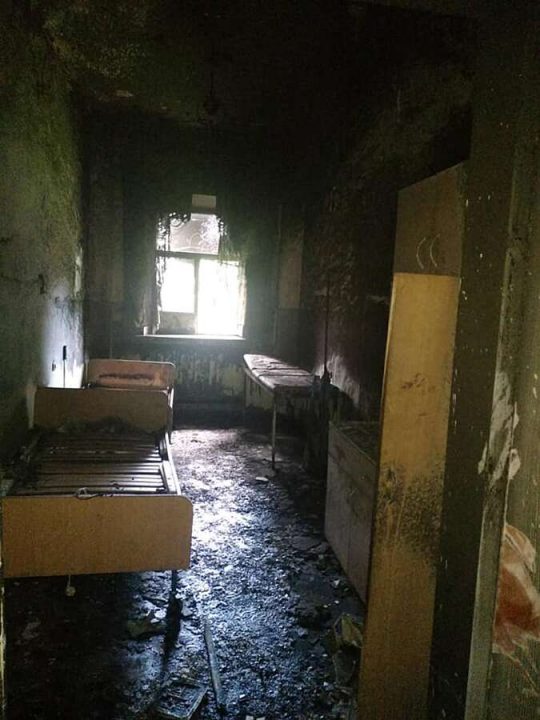 Як гасили пожежу працівники інсультного відділення лікарні Ющенко
