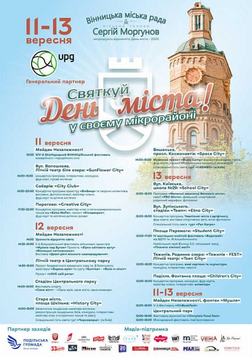 День міста у Вінниці – три дні, 12 локацій, силачі, лицарі, історія, фестивалі книг, їжі та повітряних куль!