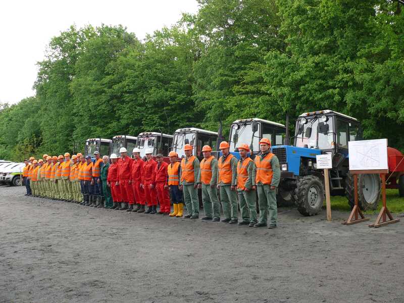 На Вінниччині лісівники Вінницького, Черкаського та Одеського ОУЛМГ завершили дводенні спільні тренування з ліквідації умовної лісової пожежі