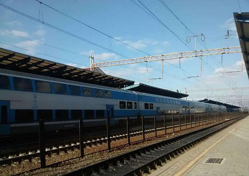 2-поверховий потяг Skoda сьогодні запустили через Вінницю по маршруту №747 Київ — Львів із зупинками в Козятині, Калинівці та Гнівані
