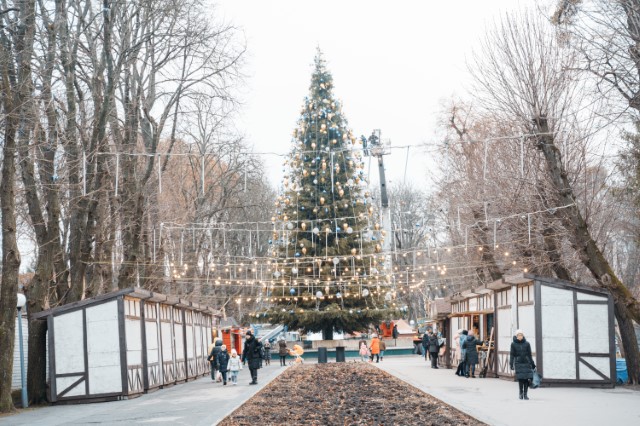 У Вінниці відкрилось «Зимове містечко»: тут є льодова ковзанка, атракціони та ярмарок