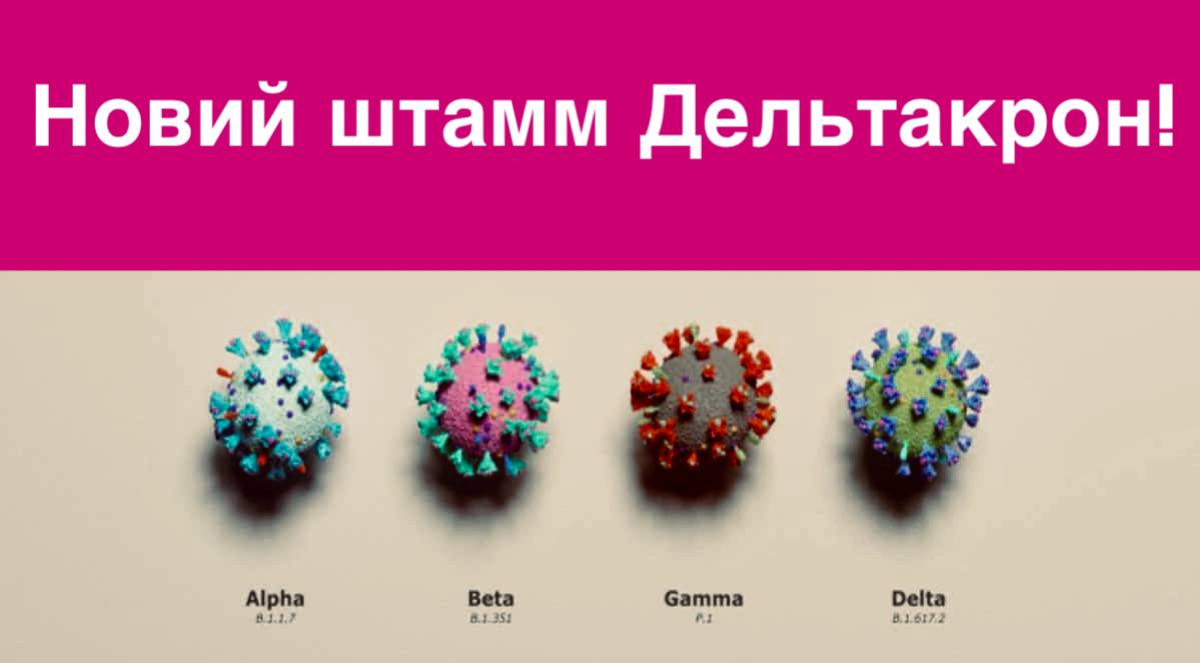 З’явився новий штам коронавірусу – Дельтакрон