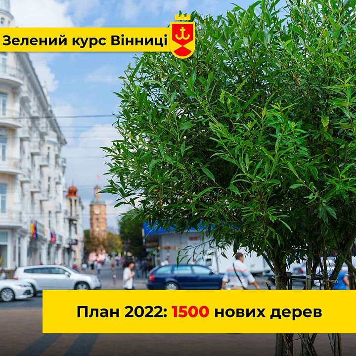 1500 дерев висадять у Вінниці в 2022 році