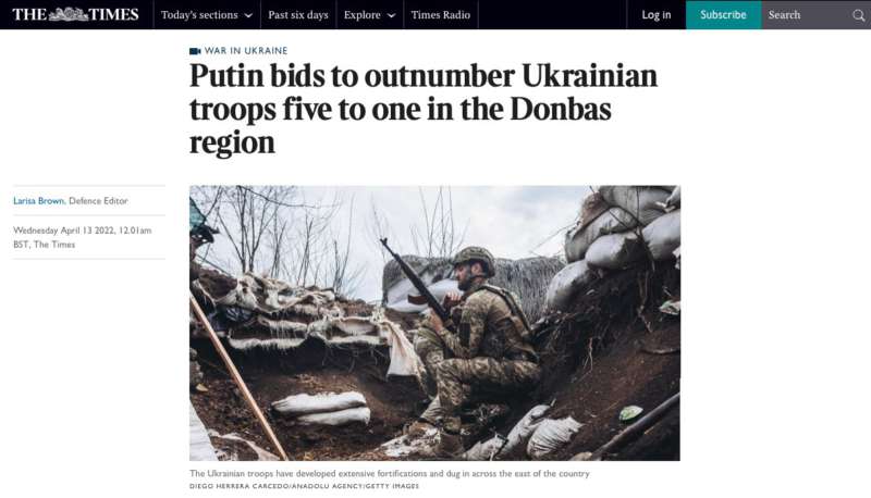 Путін спробує стягнути на Донбас сили, вп’ятеро більше за українські – The Times