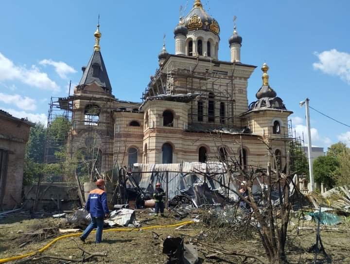 В результаті ракетного удару по Вінниці постраждав храм Святого великомученика Георгія