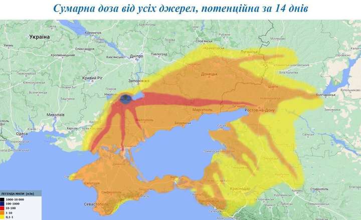 В разі вибуху на ЗАЕС радіація накриє половину Росії