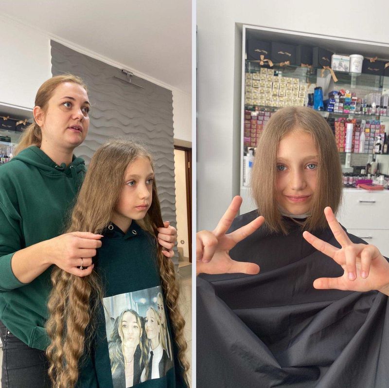 Марійка підстригла волосся, щоб допомогти ЗСУ