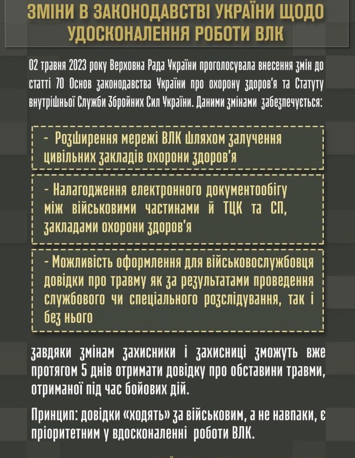 ВРУ ухвалено законодавчі зміни щодо удосконалення роботи ВЛК