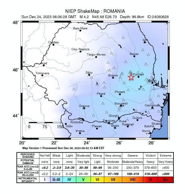 Вчора у Румунії зафіксували два землетруси