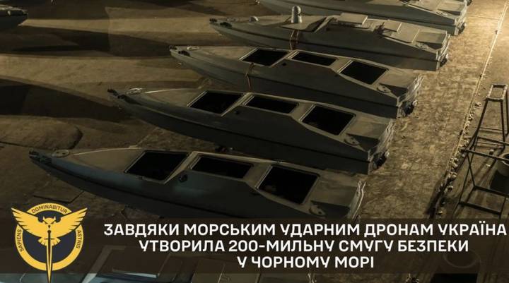 Завдяки морським дронам Україна утворила 200-мильну смугу безпеки у Чорному морі