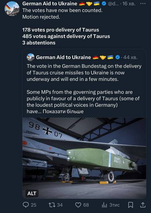Німеччина не передасть Україні далекобійні ракети