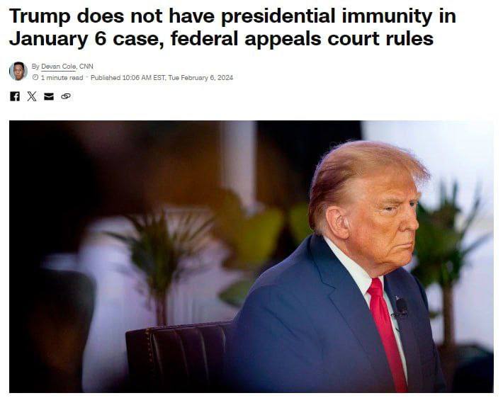 Суд про штурм Капітолія: Трамп не має імунітету, він просто громадянин
