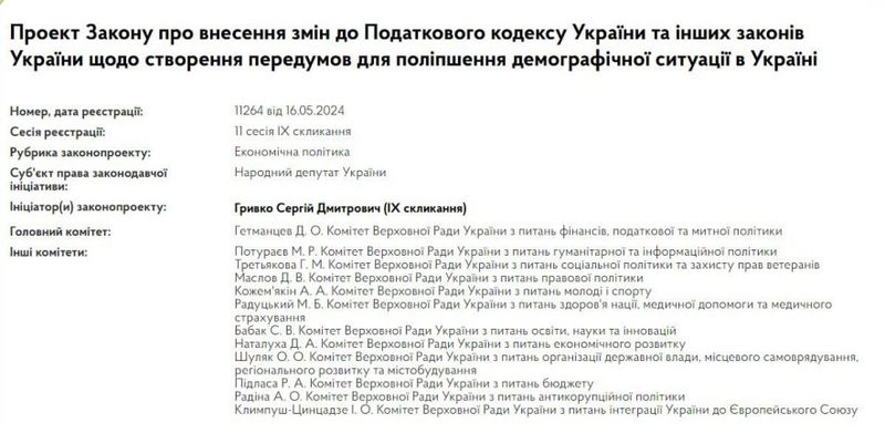 Депутат від «Слуги народу» пропонує запровадити «податок на бездітність»: відповідний законопроєкт зареєстрували у ВР