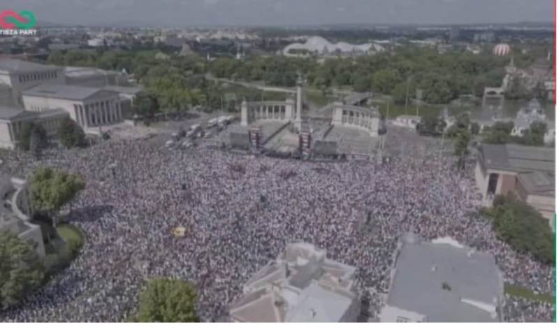 Мадяр проти Орбана організував багатотисячний мітинг