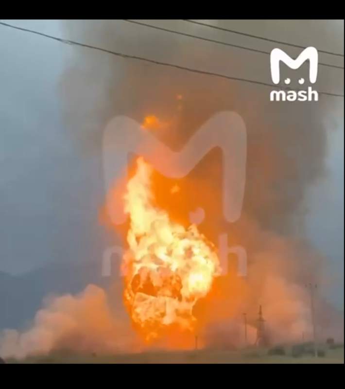 Потужний вибух газосховища в рф (відео)