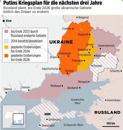 росія хоче завершити війну до 2026 року та захопити ключові міста України, — BILD