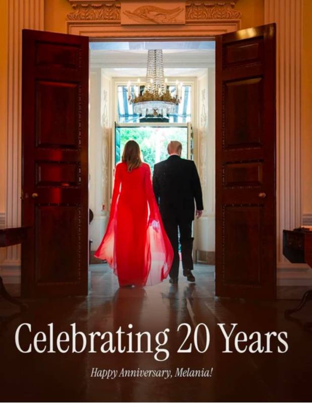 Трамп привітав дружину з 20-річчям шлюбу та пригадав їхнє весілля