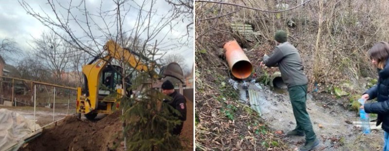 Трубу зі стічними водами «врізали» у міську систему