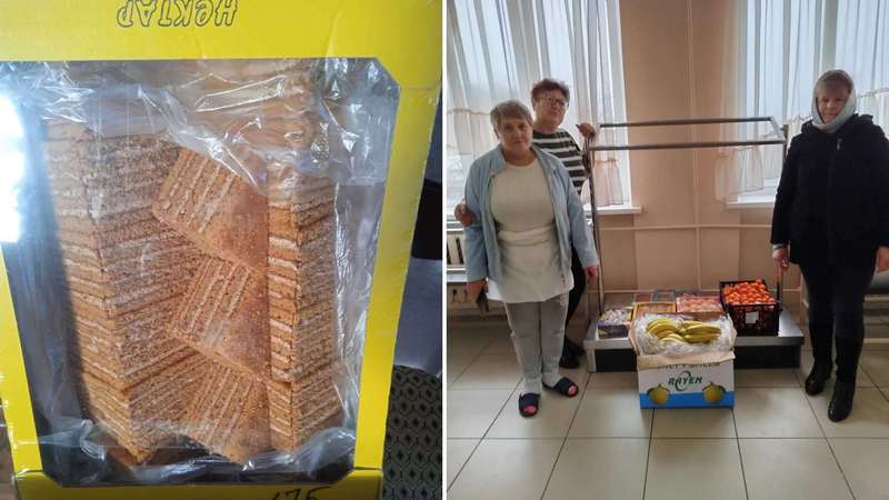 Гостинці військовим у госпіталь передала Калинівська громада