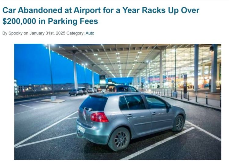 На одній зі стоянок міжнародного аеропорту США майже рік простоює залишений Mercedes-Benz, через що сума за його паркування перевищила $200 000