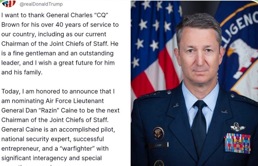 Новим головою Комітету начальників штабів США став генерал Ден Кейн