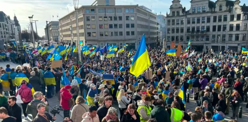 У Празі та Брюсселі відбулися мітинги на підтримку України