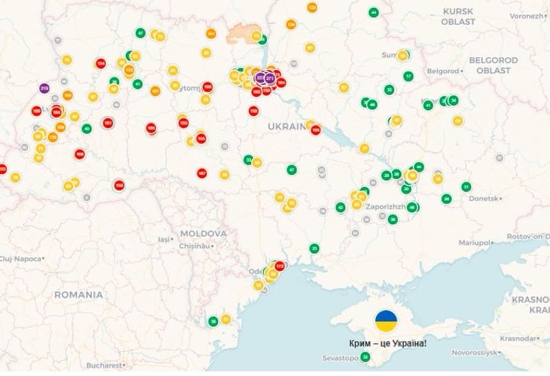 У Києві та решті областей знову спостерігається високий рівень забруднення повітря через підвищення концентрації завислих речовин, — КМДА