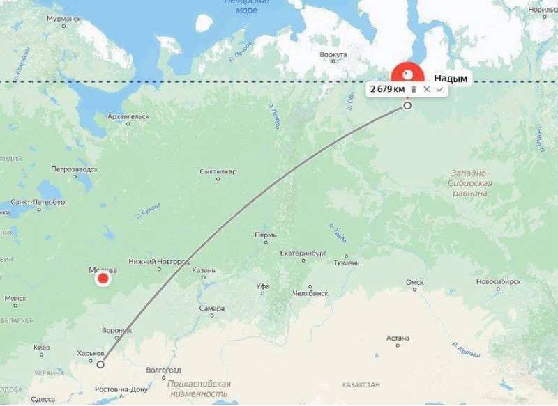 Відстань більше 2500 км: росія оголосила план «ковьор» в аеропорту «Надим», рф