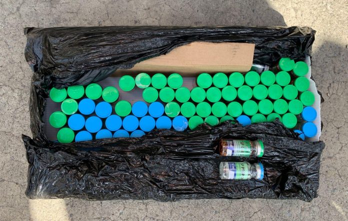 На кордоні виявили більше ста флаконів  тестостерону