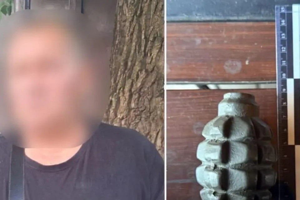 Затримали чоловіка з гранатою