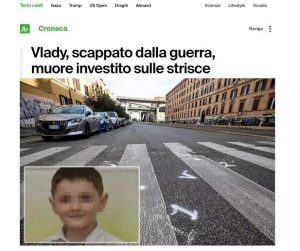 В Італії загинув 6-річний хлопчик з України, дім якого знищили росіяни