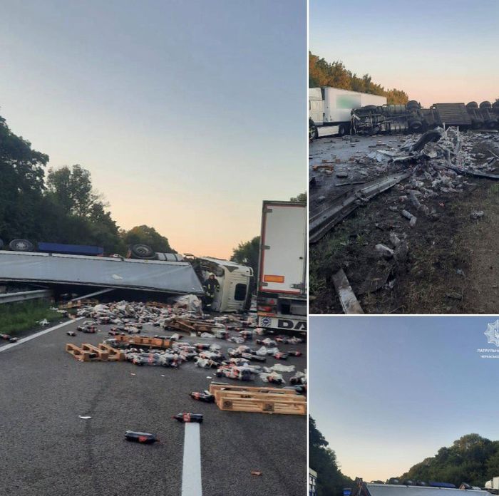 Фура з Coca-Cola перевернулася на трасі Київ — Одеса, — поліція