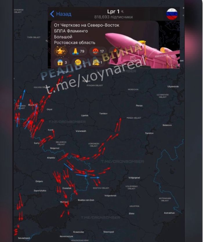 росію атакувала наша новітня ракета «фламінго» — у росіян вже нестримна паніка