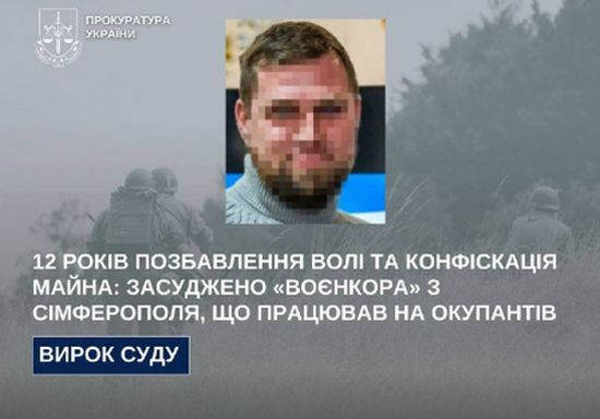 Нищив українську символіку та прославляв рф: «воєнкор» з Сімферополя заочно отримав 12 років в’язниці