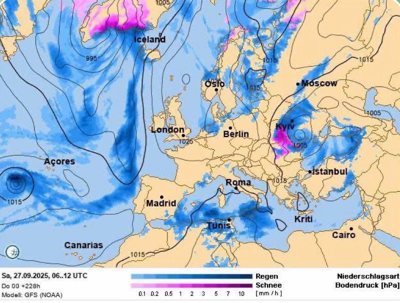 Різке похолодання накриє всю Україну 25-26 вересня, а у західних областях очікується мокрий сніг, — синоптик Наталка Діденко