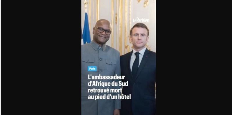 Посол ПАР у Франції знайдений мертвим у Парижі