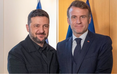 Макрон написав допис українською після зустрічі із Зеленським