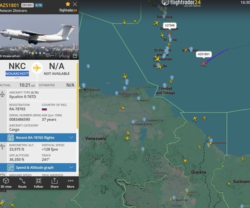 Росія готується до конфлікту з США у Венесуелі: літак Іл-76ТД прибув до країни