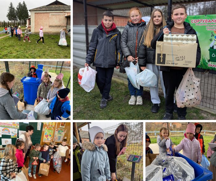 Учні Стадницької гімназії зібрали понад 40 кг вторсировини за один день