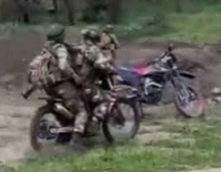 Масове знищення російських мотоциклістів-смертників