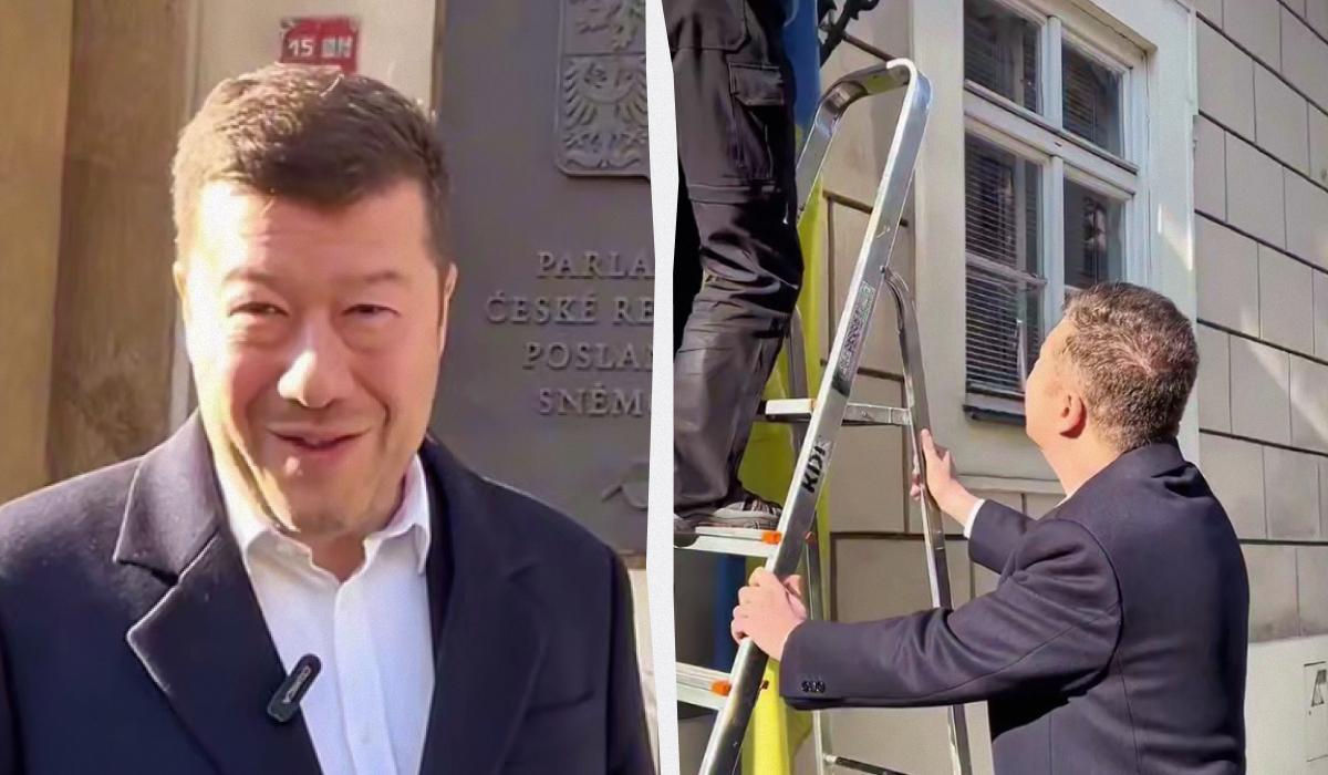 З парламенту Чехії показово зняли український прапор