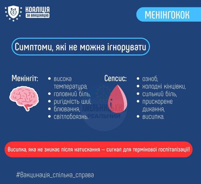 На Хмельниччині зафіксували менінгококову інфекцію: діти під загрозою