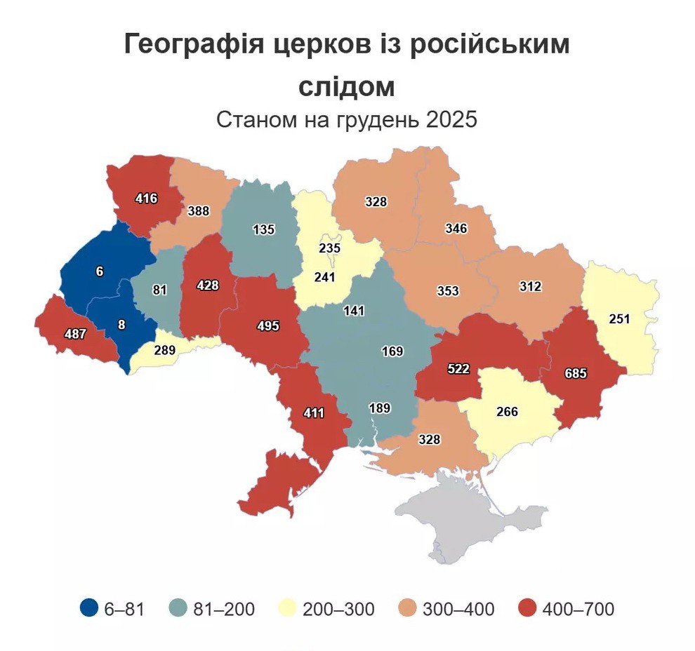 На Хмельниччині діє 428 церков УПЦ МП