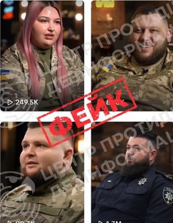 Центр продовжує фіксувати поширення в мережі фейкових відеороликів, створених за допомогою штучного інтелекту з метою дискредитації мобілізації
