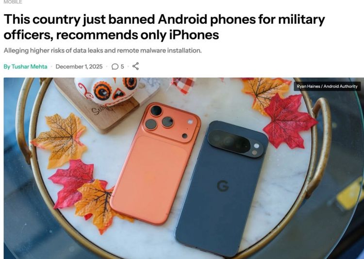 В Ізраїлі заборонили старшим офіцерам користуватися Android, дозволивши лише iPhone.