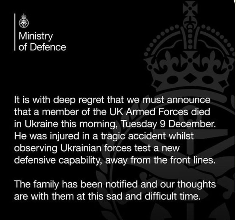 В Україні загинув британський військовий під час випробувань «нових озброєнь»