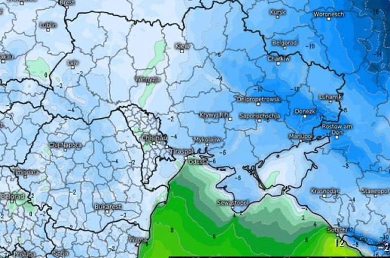 В Україні очікуються морози до -12°C