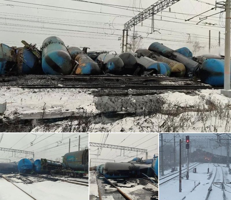 У Пензенській області зійшли з колій 23 цистерни з мазутом.